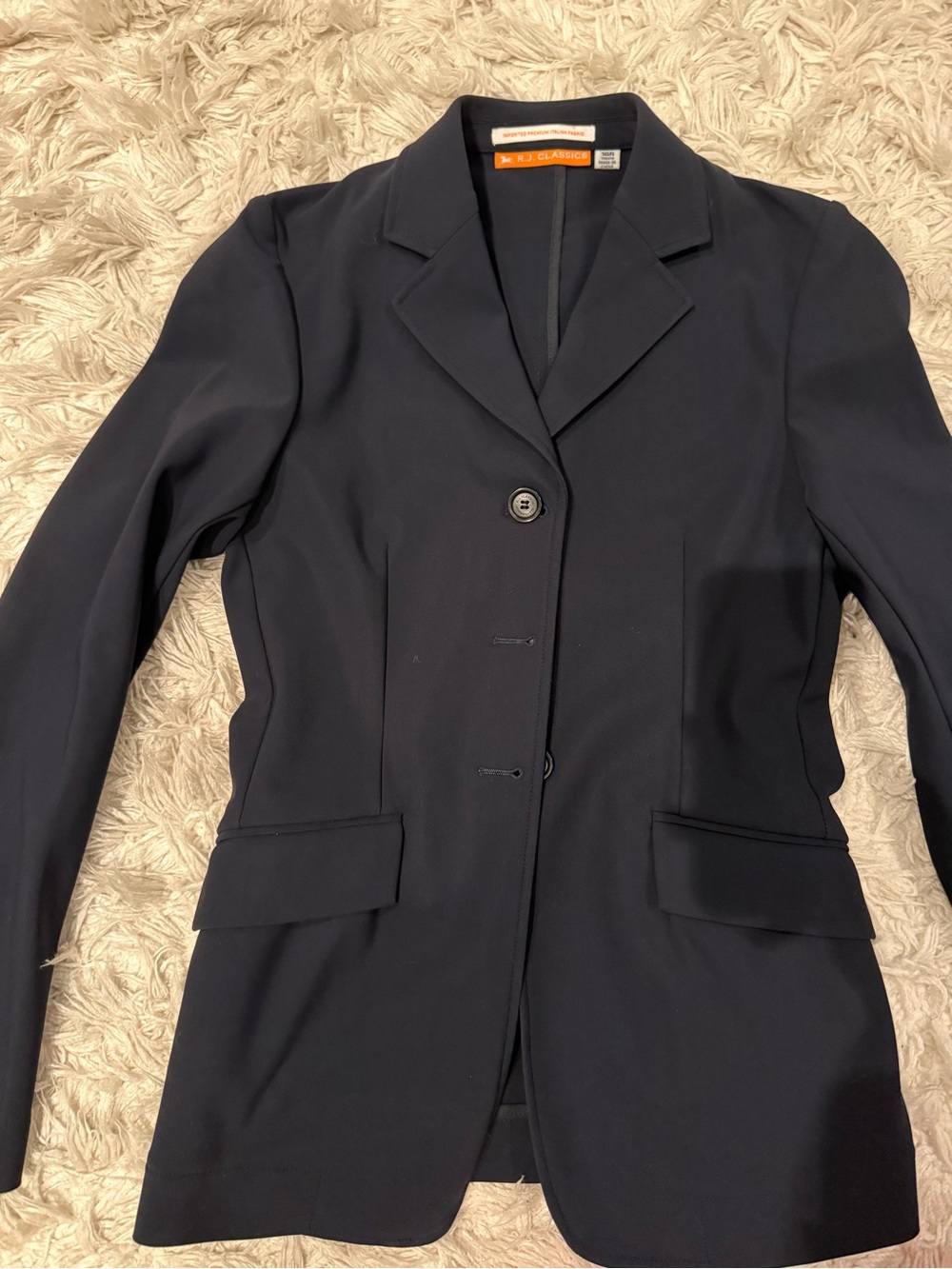 Navy RJ Classics Perfect condition never worn show coat size 16R